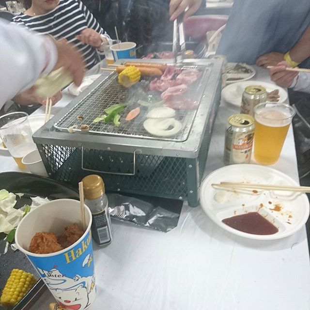 BBQ中です。